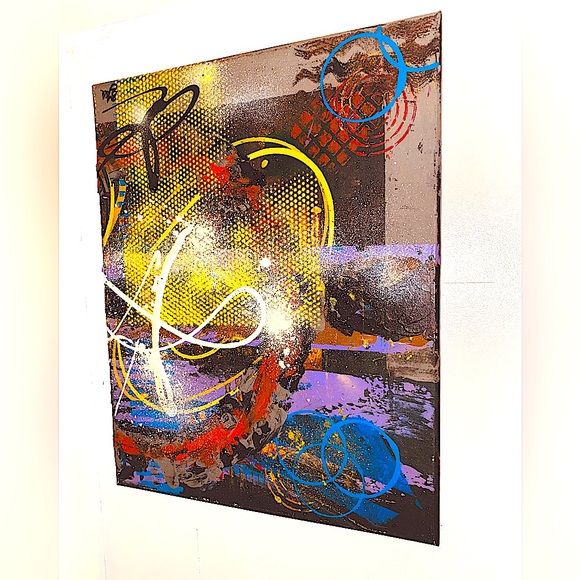 Various  hand painted Acrylic Abstract canvases *MY ARTWORK *  buy all for $50 - Picture 4 of 6